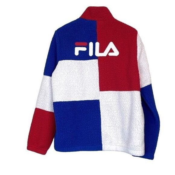 Fila Other - Fils X Uo Colorblock Sherpa Logo Jacket Mens Size Small